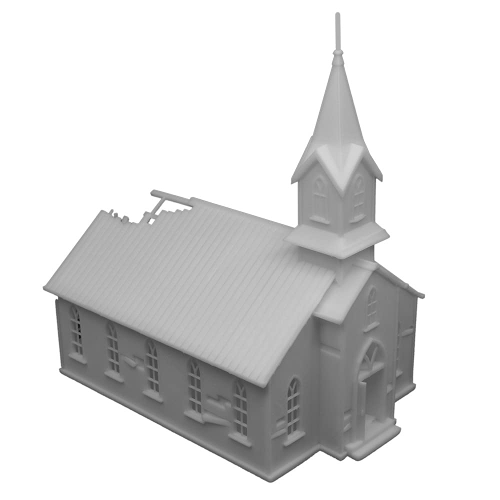 Outland Models Railway Scenery Building Danneggiato Chiesa 1:87 HO Scala