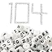 Promise Babe 104PC 12MM Letter Beads for Teething Necklace Bracelet Making Food Grade Silicone Teether Beads Baby Nursing Jewelry Accessory