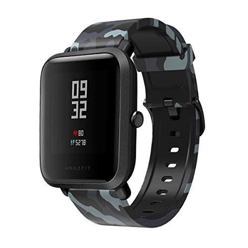 Pattern Bands Compatible With Amazfit Bip U Pro/Bip 3/Gts 4 Mini/Gts 3/Gts 2/Gts 2E/Gts 2Mini Watch Replacement 20Mm Pattern Band Silicone Bracelet Sport Strap Wristbands For Gtr 42Mm (Camouflage Tricolor) #TOP2