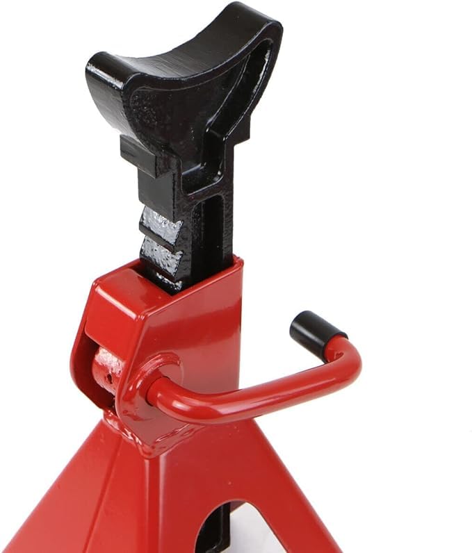 Coppia Cavalletti da 6 Tonnellate per Auto Camper Moto Crick Solleva Auto Cavalletti di Sostegno per Officina Garage Portata 6 TON Regolabile da 370 a 610mm