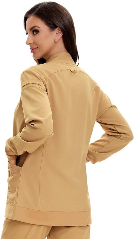 COZYFIT Scrub Jackets for Woman, Zip Front Nurse Jacket image 5