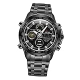 La montre à quartz des hommes de la mode, le bracelet est en acier et alliage, imperméable et durable