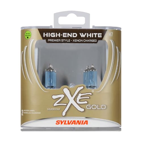 SYLVANIA H7 (64210) SilverStar zXe GOLD Halogen Headlight Bulb, 2 Bulbs