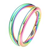 RCULWPLP Aro Nasal Anillo Pendiente de Acero Inoxidable con Forma de Accesorio Elegante Adecuado para Mujeres Adultos y Obsequios, 0.12 cm x 0.8 cm