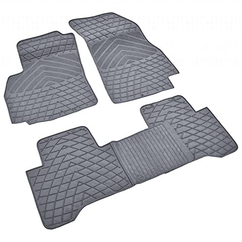 Tapis de sol en caoutchouc pour Peugeot Bipper de 2008 idéal pour chantiers et pluie gris