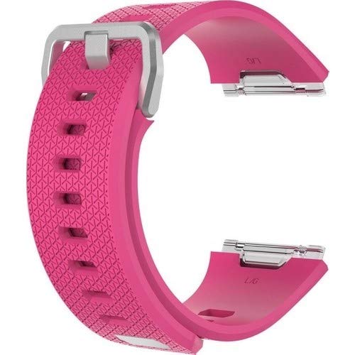 Fitbit Ionic Uyumlu Silikon Kordon Kayış Pembe - S