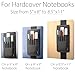 Pen Holder, Pencil Holder, Pen Sleeve Case for Hard Cover Journals, Notebooks, Books, Binders, Hold Multi Pens Pencils Rulers Durable Fabrics, Detachable, Elastic Band. Black.