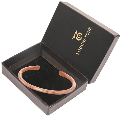 Image of Touchstone Copper Bracelet Tibetan Style. Hand Forged with Solid and high Gauge Pure Copper.