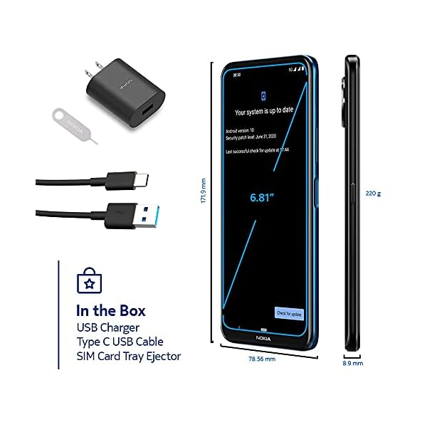 Nokia-83-5G-Android-10-Unlocked-Smartphone-Dual-SIM-US-Version-8128GB-681-Inch-Screen-64MP-Quad-Camera-Polar-Night Nokia 8.3 5G | Android 10 | Unlocked Smartphone | Dual SIM | US Version | 8/128GB | 6.81-Inch Screen | 64MP Quad Camera | Polar Night