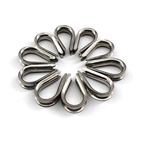 10 pcs M12 304 Stainless Steel Thimble for Wire Rope Cable Wire Ring-shaped Thimble Cover