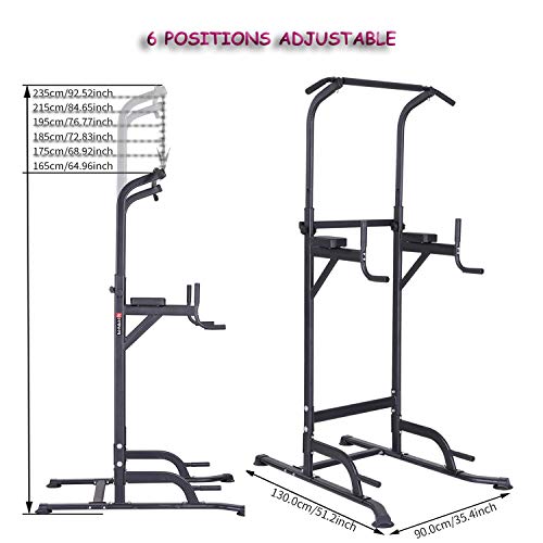 K KiNGKANG Power Tower Home Gym Adjustable Height Pull Up Bar Fitness Equipment Multi-Function Work Out Equipment, T055 - Thumbnail 5