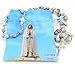 Rosario Lágrimas de San Pedro, Pulsera Decenario a Juego, Caja de Madera, Medalla VIRGEN DE FATIMA y Bolsa de Lino. Rosario Católico Convertible en Colgante o Collar. Lágrimas de San Pedro VF