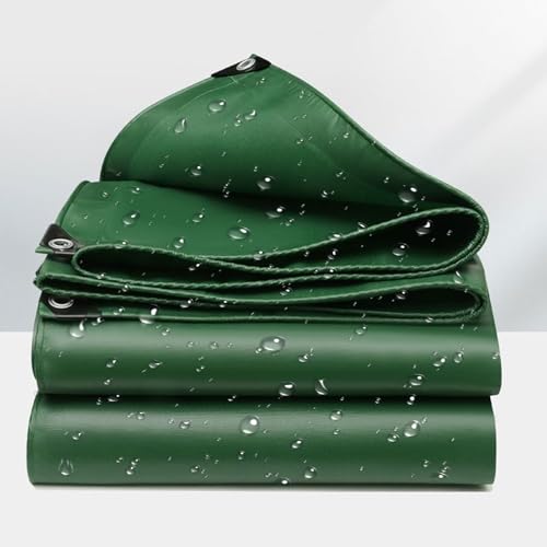 Lona impermeable antidesgarro de 90x130 cm verde con ojales 2