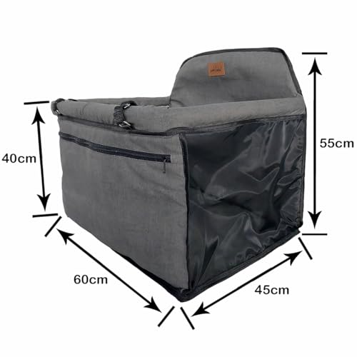 Cadeira Assento Elevado Transporte Pet Cachorro Gato até 30kg Carro Viagem Segura