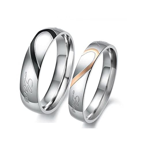 Bagues du Couple Cœur le cadeau idéal de promesse pour elle filles