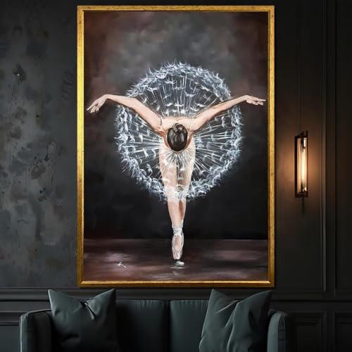 Tableau de ballerine élégant poster danse et toile 60x90cm
