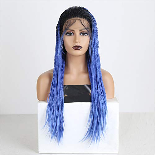 Perruque longue ombre blonde femme à double tresse torsadée