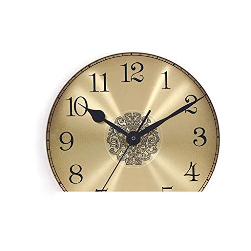 Wall Clock Metal Frame Glass Cover Non-Ticking Number Quartz Wall Clock 14inch Modern Quartz Design Decorative Indoor Beautiful practical steampunk buy now online