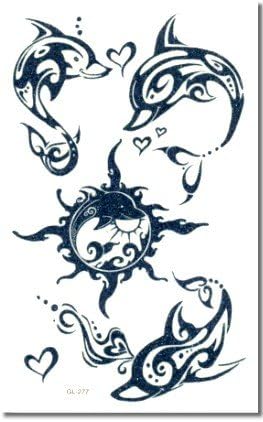 Glitter Dolphin Temporary Tattoo #97