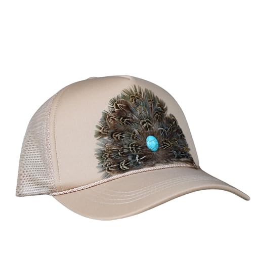 Gorra Trucker Western con Plumas Willow Lane Hat Co. miniatura 1