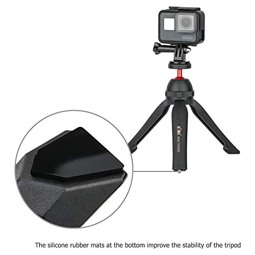 Kiwifotos Mini support rotatif à 360° avec rotule pour appareil photo reflex numérique Canon, Sony, Nikon, appareil compact, caméra d'action Gopro et téléphone iPhone/Huawei - Image 6