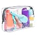 Extra-Large Capacity Clear Toiletry Travel Bag/Transparent Waterproof Leakproof/For Men and Women/OVERSIZED (full size bottle small hair dryer electric shaver) / HEAVY DUTY - DURABLE PVC PLASTIC