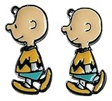 Charlie Brown Character Face Stud Earrings
