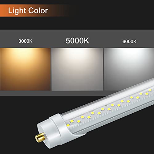 Onlylux 8Ft Led Bulbs, 48W 6500Lm 5000K(12 Pack), 8 Foot Led Bulbs, T8 T12 Led Replacement Lights, Fa8 Single Pin Clear Cover, Replace F96T12 Fluorescent Light Bulb #TOP2