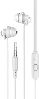 سماعة M81 على الاذن سلكي شاملة للاذن للنوم مع ميكروفون مانعة للضوضاء M81 من هوكو - ابيض