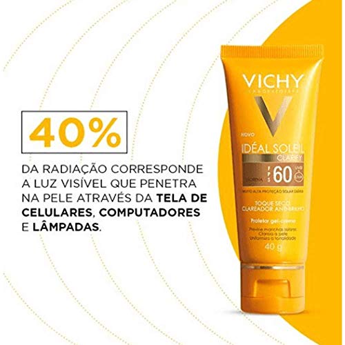 Protetor Solar Idéal Soleil Clarify Morena FPS 60 Gel Creme Com Cor 40g