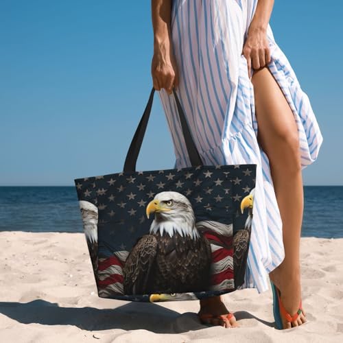 Beach Bag for Women Art colorful Chicken Beach Tote Bag Foldable Pool Bags with Zipper Gym Bags 6