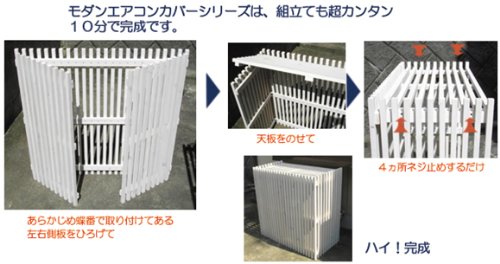 Amazon.co.jp: ガーデンガーデン モダンエアコン室外機カバー ダーク