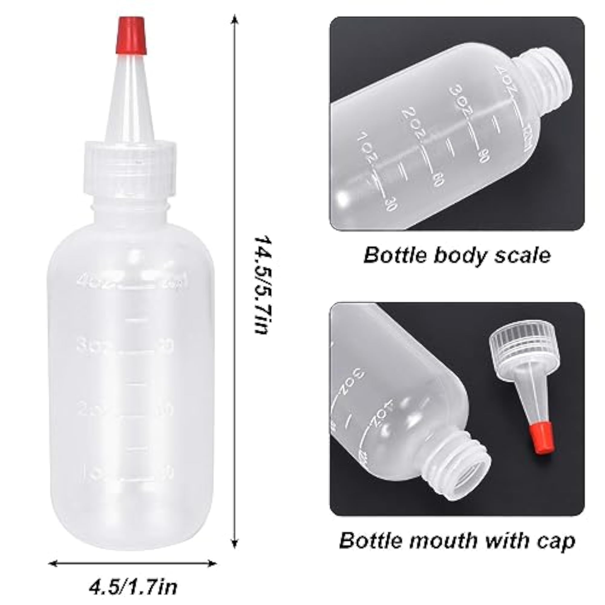 2pcs Applicator Bottles with Nozzle