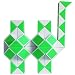 Mipartebo Magic Snake Cube Twist Puzzle 72 Wedges Brain Teaser Game Fidget Sensory Toys Party Favors for Kids Green