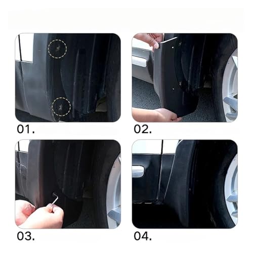 Guardabarros para Tesla Model S que evitan salpicaduras de barro en los bajos 4