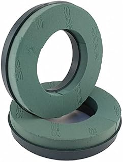 2 x Foam Rings with Plastic Back Wreath Ring - 10" 12" 14" (10" Foam Ring x 2 - Plastic Back)