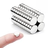 40pcs 8x3mm Small Round Refrigerator Magnets - Durable Mini Magnets for Crafts, Office & Whiteboard