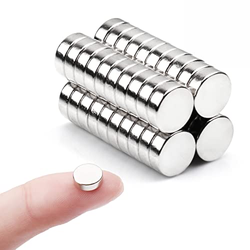 40Pcs 8×2.7MM Small Magnets,Round Refrigerator Magnets, Small Cylinder Fridge Magnets, Office Magnets, Whiteboard Magnets, Durable Little Miniature Tiny Mini Magnets for Crafts