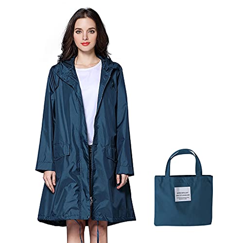 Chubasquero impermeable mujer ligero contra la lluvia y viento exterior