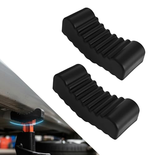 YUPIKJI 2PCS Jack Stand Pads, Jack Pad Adapter, Anti-Slip Slotted Jacks Support Block, Car Accessories Universal Heavy Duty Rubber Slotted Frame Rail Pinch Welds Protector for Most Cars Trucks SUVs