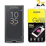 [2-Pack] KHAOS for Bubble Free Tempered Glass Screen Protector for Sony Xperia X Compact,