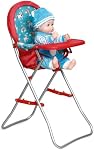 Fash n kolor Baby Doll High Chair with Tray, Fits up to 20 inch Baby Dolls, Flower Print Toddler Furniture Toy High Chair (Limited Edition)
