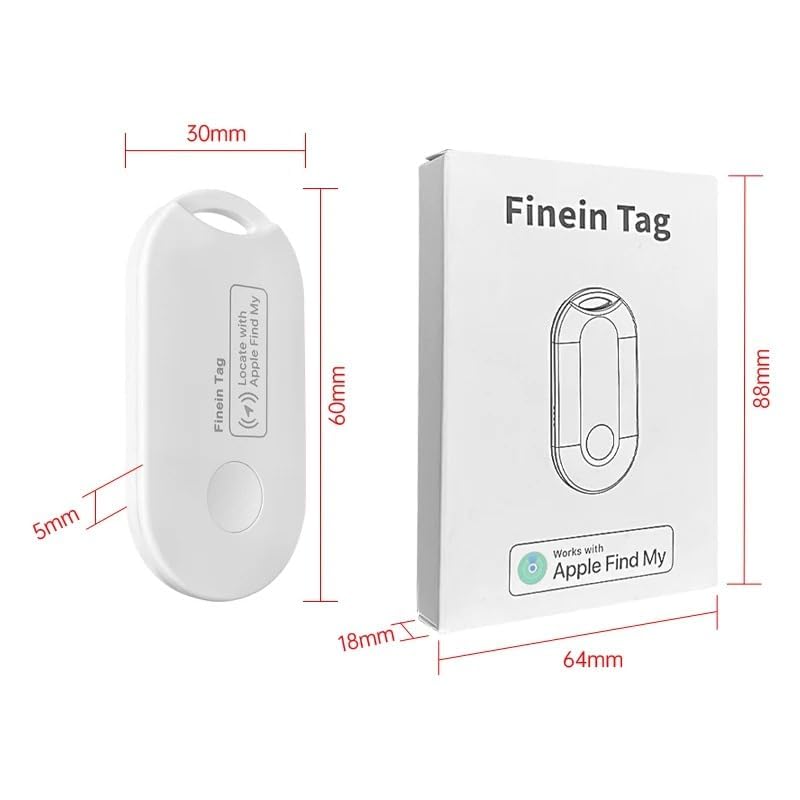 Smart Tag Tracker for Apple iOS Devices, Long Range Location Monitor Item Locator, Great for Travel, Pets, Purse, Keys, and More! No 3rd App Needed, (iOS only)