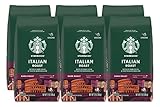 Starbucks Ground Coffee, Italian Roast, Dark Roast Coffee, Notes of Dark Cocoa & Toasted Marshmallow, Ground 100% Arabica Coffee, 12-Ounce Bag (Pack of 6)