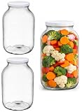 2X 4L Einmachglas mit Schraubdeckel to 100, großes Vorratsglas 4000 ml, ideal zum Einmachen, Fermentieren und Konservieren von Gurken, Sauerkraut und Trockenprodukten (2X)