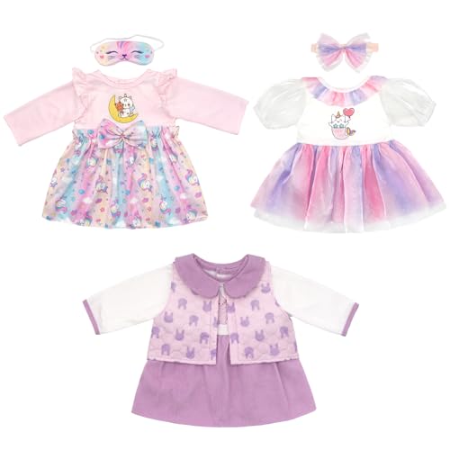 Ecore Fun 3 Set Reborn Doll Clothes for 20-22 Inch