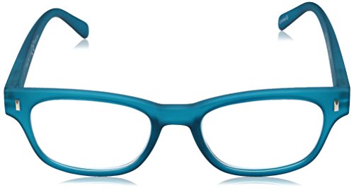 Foster Grant Women's Angie Rectangular Reading Glasses, Teal/Transparent, 59 mm, +2.50