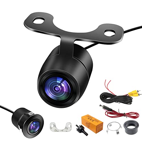 HD Wide Angle Automatic CMOS Car Rear Front Side View Reverse Backup Camera Rear Monitor Parking Assistance Camera Waterproof Universal Reverse Camera with 2 Installation Option for Cars