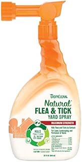 TropiClean Natural Flea & Tick Yard Spray, 32oz - Kills Fleas, Ticks, Larvae, Eggs, Mosquitoes by Contact - Pet-Friendly Pest Control Treatment for Yards - Outdoor Pest Killer - Made in USA