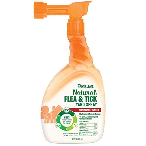 TropiClean Natural Flea and Tick Yard Spray | Maximum Strength Tick Spray for Yard Kills on Contact | Family-Friendly…